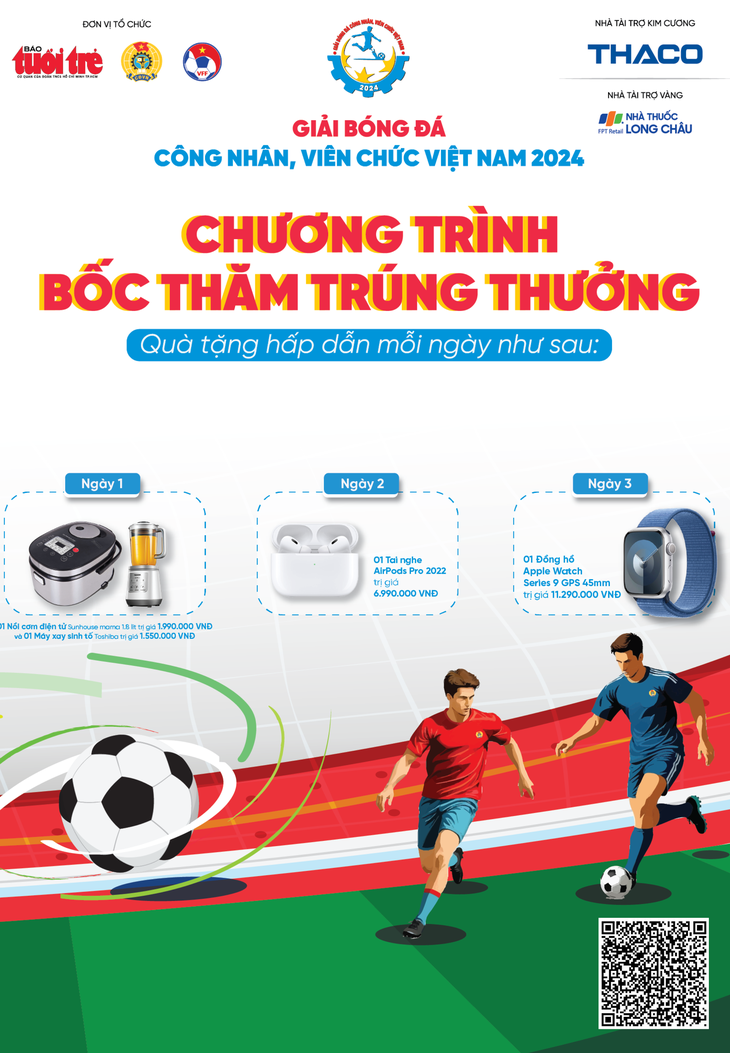 Xem Giải bóng đá công nhân, viên chức 2024 và  cơ hội nhận quà hấp dẫn từ FPT Long Châu - Ảnh 4.